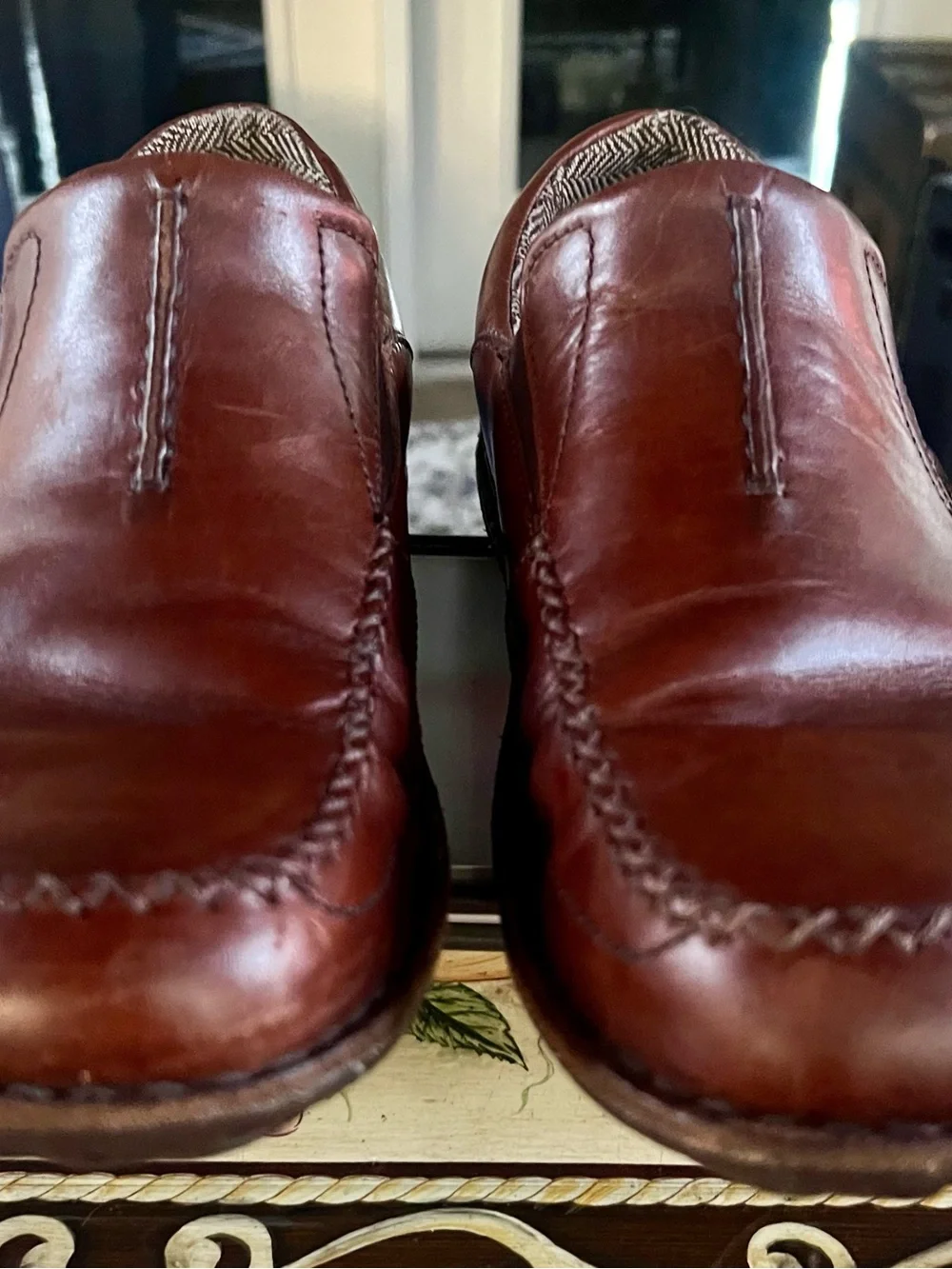 Patagonia Pau Walnut Leather Slip on Loafers